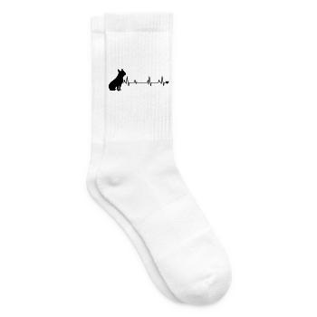 Hund - Tennissocken - Weiß - Rechts