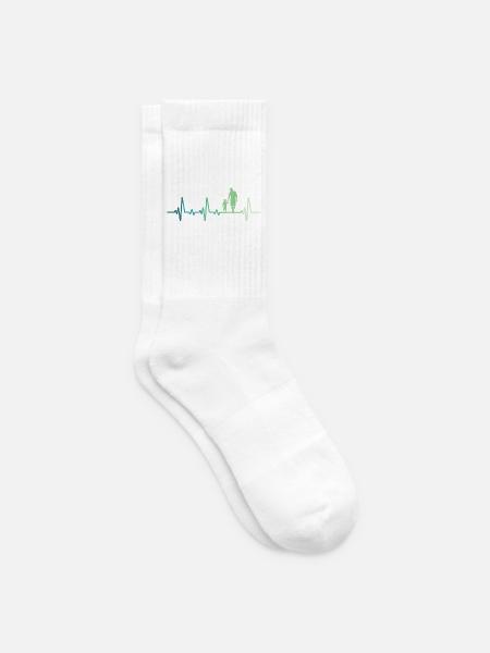 Vater und Sohn Herzschlag Geschenk Vater Sohn - Tennissocken - Weiß