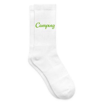Camping Flower Camper Quotes Hobby Summer Van Life - Tennis socks - white - Right