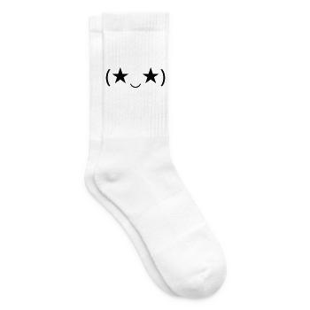 Sternenaugen Emote (★‿★) begeistert - Tennissocken - Weiß - Rechts