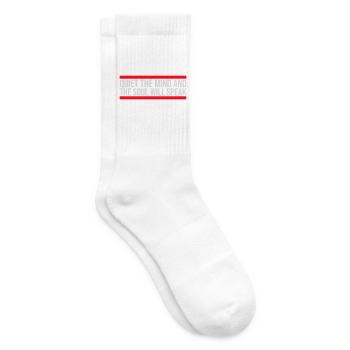 Silence L’esprit et l’âme parleront Ruhe Spruch - Chaussettes de tennis - blanc - Droite