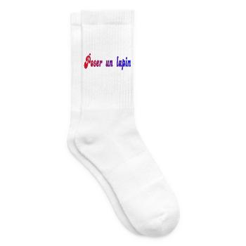 Poser_un_lapin_-_franzoesis - Tennissocken - Weiß - Rechts