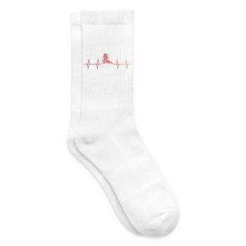 Snowboard Heartbeat Snowboarder - Tennissocken - Weiß - Rechts