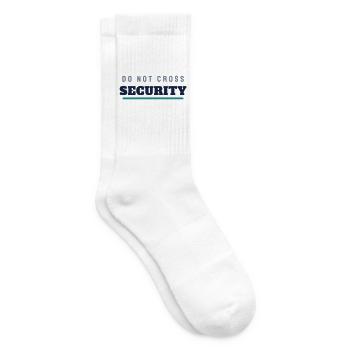 Security College Schriftzug - Türsteher Ordner - Tennissocken - Weiß - Rechts