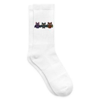 Drei Nachtfledermäuse Trio - Tennissocken - Weiß - Rechts
