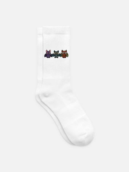 Drei Nachtfledermäuse Trio - Tennissocken - Weiß
