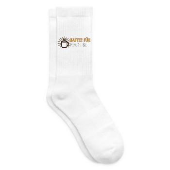 Kaffee für Macher – Tasse & Strahlen Shirt - Tennissocken - Weiß - Rechts