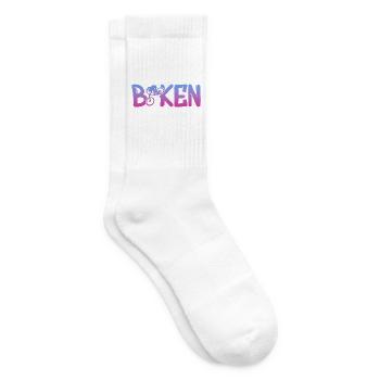 Gradient Fahrradlogo mit Bike Silhouette - Tennissocken - Weiß - Rechts