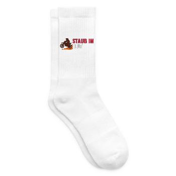 Staub im Blut – Motocross Shirt Geschenkidee - Tennissocken - Weiß - Rechts