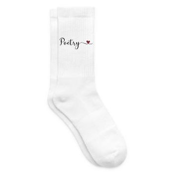 Poesie-Typografie mit Herz - Tennissocken - Weiß - Rechts