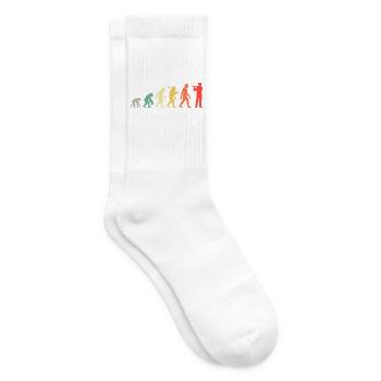 Retro Querflöte Evolution Für Flötisten - Tennissocken - Weiß - Rechts