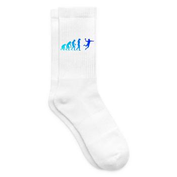 Geschenkidee für den Kreisläufer mit Handballspiel - Tennissocken - Weiß - Rechts