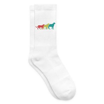 Geparden Trio Retro Style - Tennissocken - Weiß - Rechts