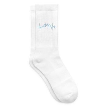 Herzschlag Fahrrad Radfahrer Geschenk - Tennissocken - Weiß - Rechts
