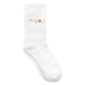Feuerwehrmann Feuerwehr Herzschlag - Tennissocken - Weiß - Rechts