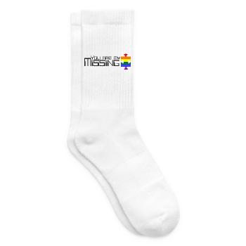 Du bist mein fehlendes Puzzleteil [Regenbogen] - Tennissocken - Weiß - Rechts