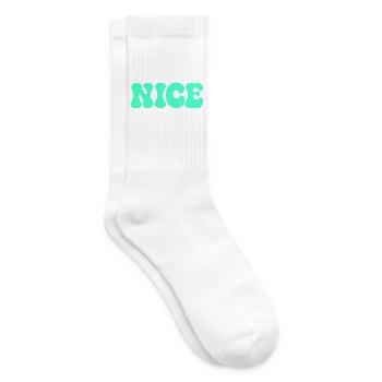 SCHÖNE türkisfarbene Pop-Blasen - Tennissocken - Weiß - Rechts