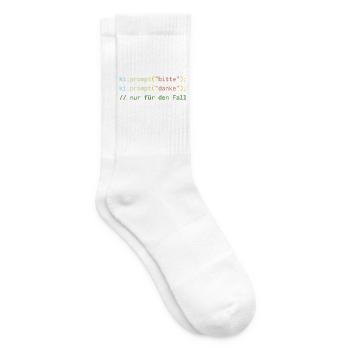 ki.prompt("bitte") – Höflich zur KI - Tennissocken - Weiß - Rechts