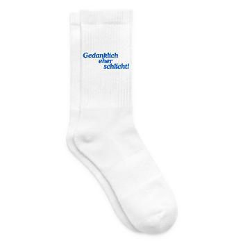 Gedanklich eher schlicht! - Tennissocken - Weiß - Rechts