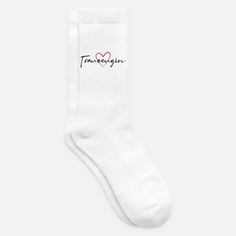 Trauzeugin Herz Junggesellinnenabschied - Tennissocken - Weiß