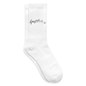Musique, clef, clef - Chaussettes de tennis - blanc - Droite