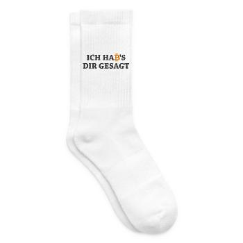Bitcoin Habs Dir Gesagt Blockchain Krypto Geschenk - Tennissocken - Weiß - Rechts