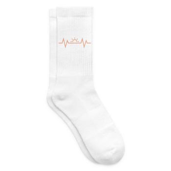 Herzschlag Sonne - Tennissocken - Weiß - Rechts