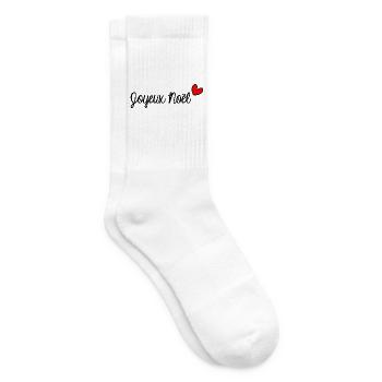JOYEUX NOËL. NOËL. MERRY CHRISTMAS. NOUVEL AN - Chaussettes de tennis - blanc - Droite