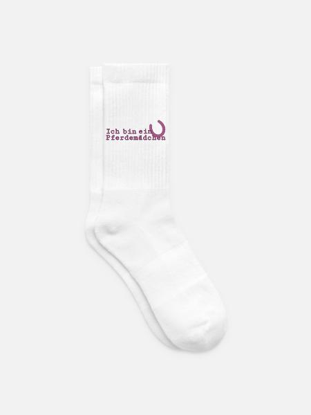 Ich bin ein Pferdemädchen - Tennissocken - Weiß