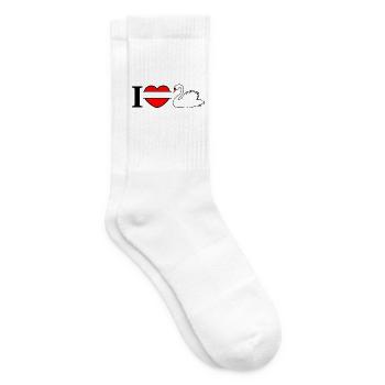J’aime mon cygne blanc - Chaussettes de tennis - blanc - Droite