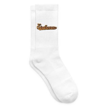 Eindhoven Retro Script - Tennis socks - white - Right