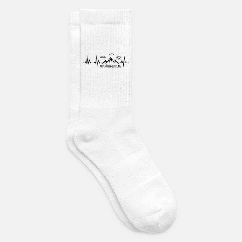 Alpenüberquerung Herzschlag - Tennissocken - Weiß