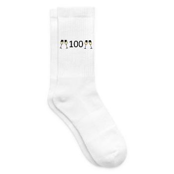 100.Geburtstag 100 Jahre Jubiläum 100 Zahl 100 - Tennissocken - Weiß - Rechts