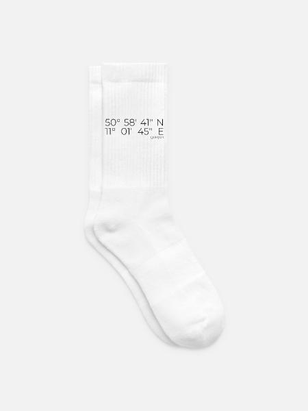 Koordinaten Erfurt - Tennissocken - Weiß