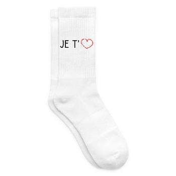HERZ. WEIHNACHTEN. PAAR. VALENTINSTAG. GERADE VERHEIRATET. - Tennissocken - Weiß - Rechts
