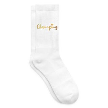 Glamping Heart Gold Luxury Camping Camper - Tennis socks - white - Right