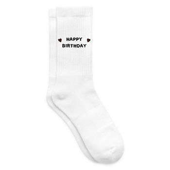 HAPPY BIRTHDAY. JOYEUX ANNIVERSAIRE. ANNIVERSAIRE. - Chaussettes de tennis - blanc - Droite
