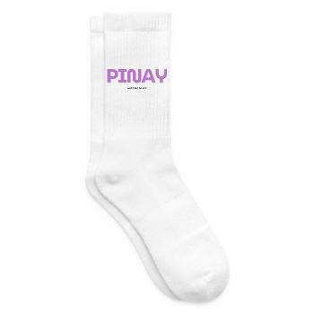Mixed but Double – Proud Pinay Design - Tennis socks - white - Right