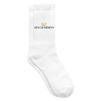Goldene Krone Eleganz Motiv - Tennissocken - Weiß - Rechts
