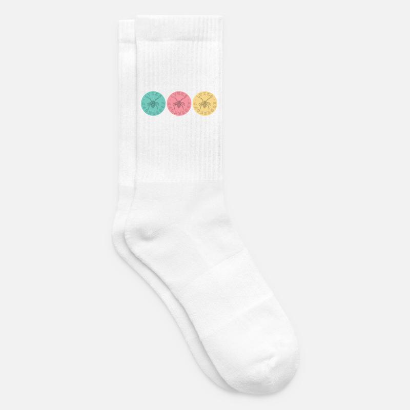 Three Happy Wishes - Tennis socks - white
