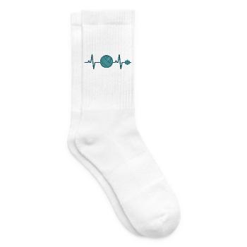 Lustige Häkelliebhaber Häkelgarnliebhaber lieben - Tennissocken - Weiß - Rechts