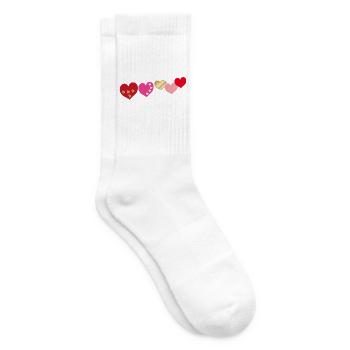  Herzen - Tennissocken - Weiß - Rechts