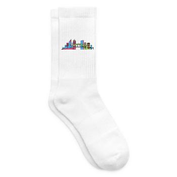 Sydney City Skyline Opera House Bridge Line Kunst - Tennissocken - Weiß - Rechts