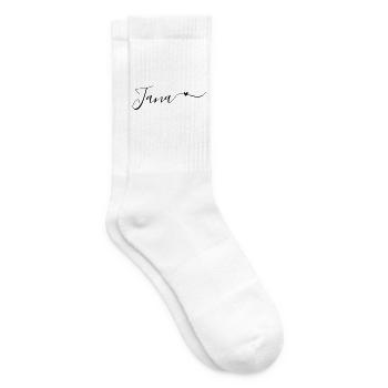 Prénom Jana Prénom décoratif - Chaussettes de tennis - blanc - Droite