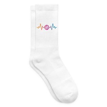 Volleyball Herzschlag - Tennissocken - Weiß - Rechts