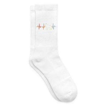 Ligne de cœur de berger allemand - Chaussettes de tennis - blanc - Droite