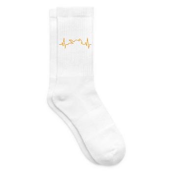 Moto Heartbeat Cadeau Motocycliste - Chaussettes de tennis - blanc - Droite