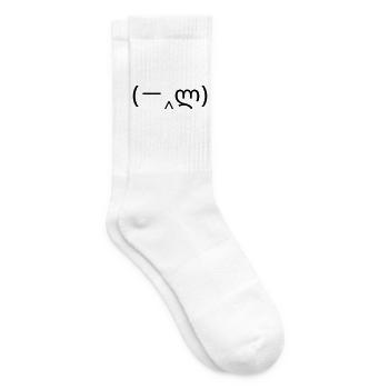 Mains émoticôniques (-‸ლ) facepalm devant le visage - Chaussettes de tennis - blanc - Droite