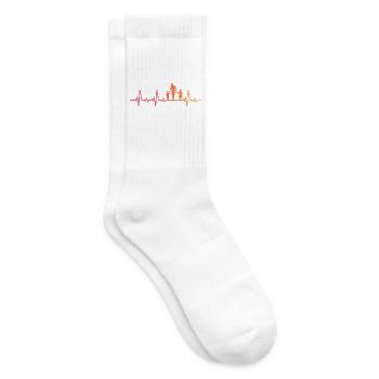Vater und Tochter – Vater und Sohn, Papa, Sohn und Tochter - Tennissocken - Weiß - Rechts