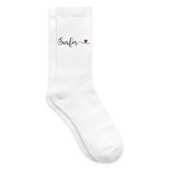 Surfer Heart - Tennissocken - Weiß - Rechts